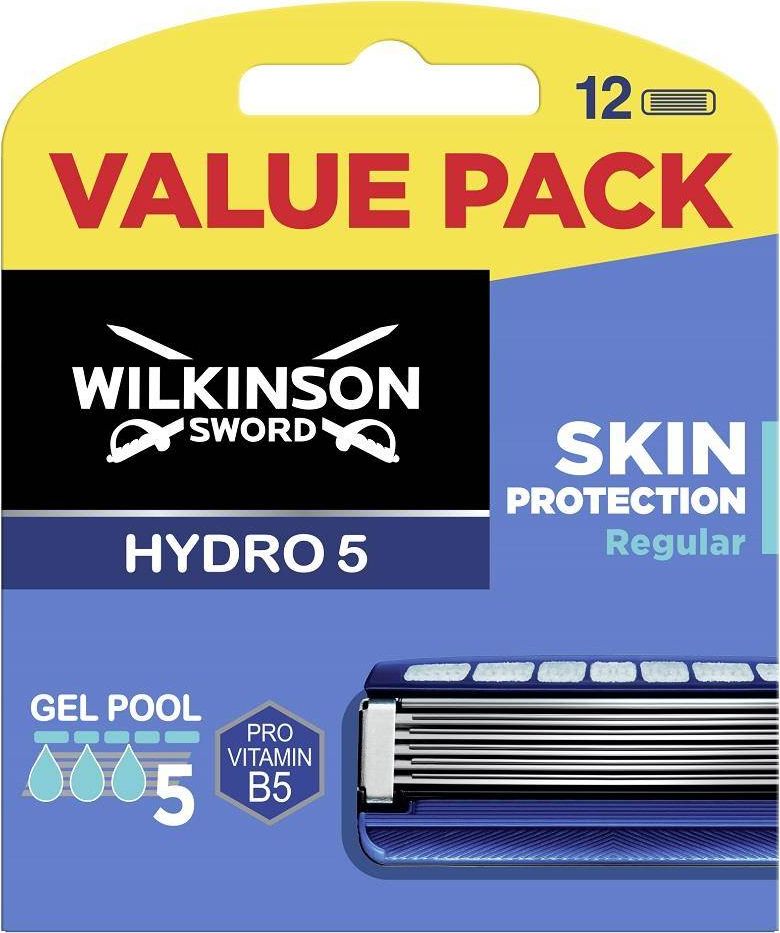 Wilkinson Hydro 5 Skin Protection Regular Replacement Razor Blades for Men 12pcs vīriešu skuvekļu piederumi