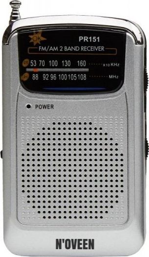 Noveen PR151 analog AM/FM radio (2xAAA) radio, radiopulksteņi