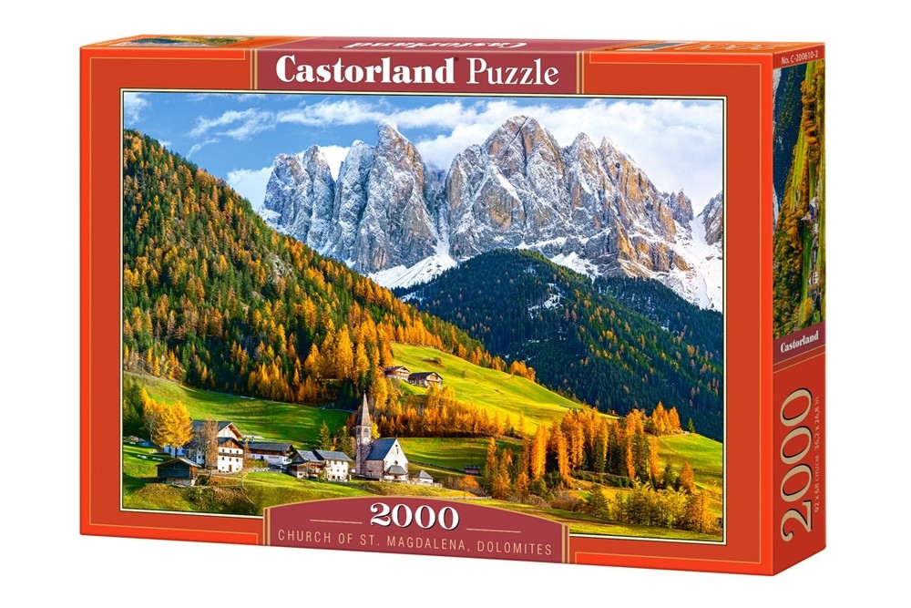 Castorland 2000 Church of St. Magdalene, Dolomites (PC-200610) puzle, puzzle