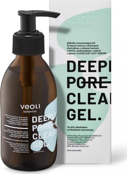 Veoli Botanica Deeply Pore Cleansing Gel gleboko oczyszczajacy zel do mycia twarzy z ekstraktem z zielonej herbaty 200ml 5904555695016 (5904 kosmētikas noņēmējs