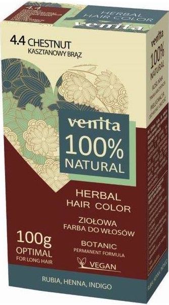 Venita Herbal Hair Color ziolowa farba do wlosow 4.4 Kasztanowy Braz 100g 5902101519724 (5902101519724)