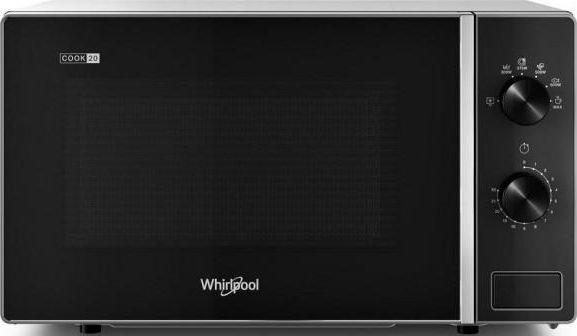 Whirlpool MWP 101 SB microwave Countertop Solo microwave 20 L 700 W Black, Silver Mikroviļņu krāsns