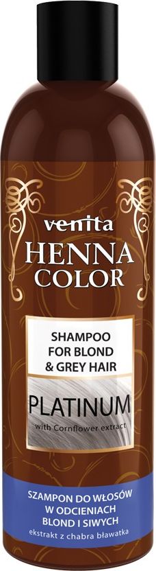 Venita Henna Color Platinium szampon ziolowy do wlosow w odcieniach blond i siwych 250ml 5902101519557 (5902101519557) Matu šampūns