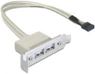 Delock Slot bracket USB 2.0 low profile 2 port kabelis datoram