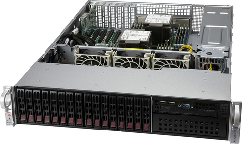 SUPERMICRO 2U BARE LGA-4189 3RD GEN 16X2.5 18XRAM 5XPCI-E 2X1GB I350 1200W serveris