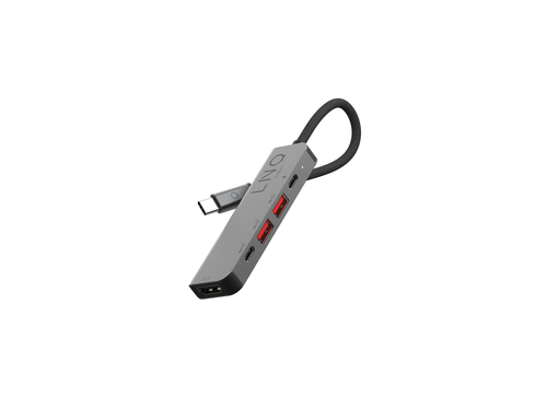 LINQ 5IN1 PRO USB-C MULTIPORT HUB BLACK GREY USB centrmezgli