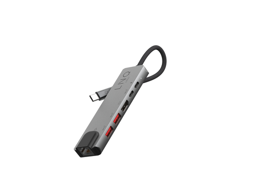 LINQ 6IN1 PRO USB-C MULTIPORT HUB BLACK GREY USB centrmezgli