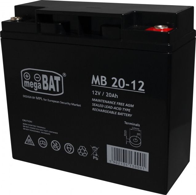 MPL Power Akumulator VRLA MB 20-12 (180/75/166mm) UPS aksesuāri