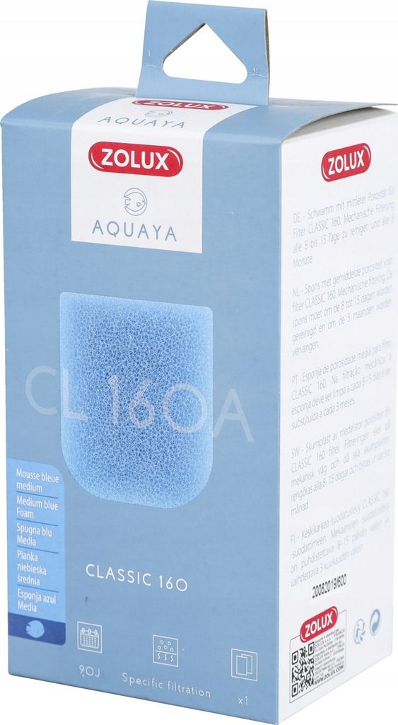 Zolux Wklad gabka Blue Foam Classic 160 7544709 (3336023302171) akvārija filtrs