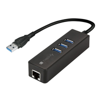Techly USB 3.0 Adapter a. Gigabit Ethernet m. 3Port USB3.0 s USB centrmezgli