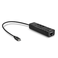 Lindy USB 3.1 Hub & Gigabit Ethernet Adapter USB Typ C USB centrmezgli