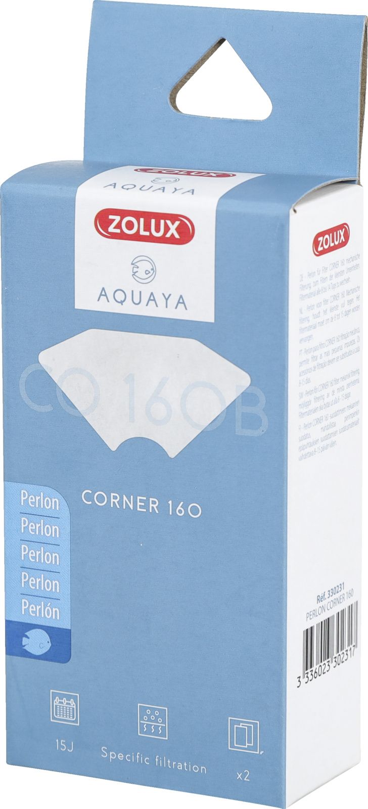 Zolux Wklad Perlon Corner 160 7544689 (3336023302317) akvārija filtrs