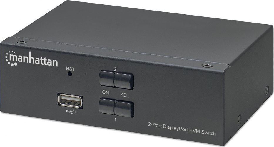Manhattan 153546 Przelacznik KVM DisplayPort/USB 2x1 4K 60Hz KVM komutators