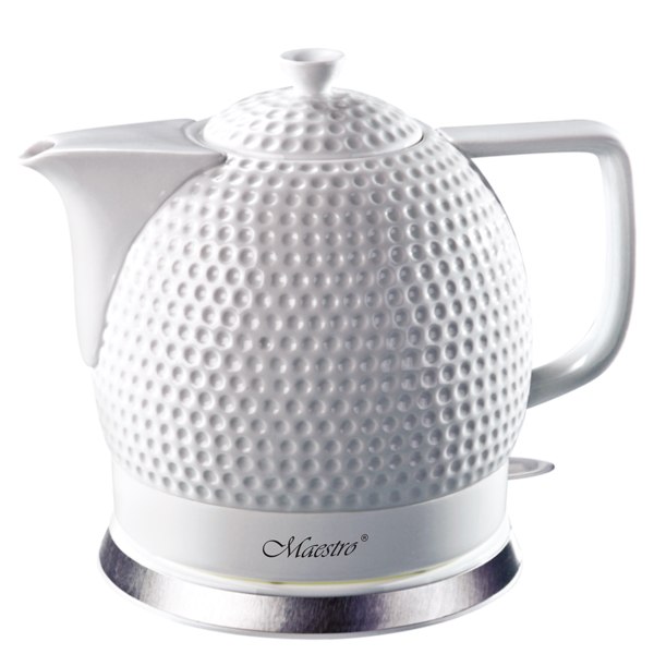 Maestro MR067 electric kettle 1.5 L White 1200 W Elektriskā Tējkanna