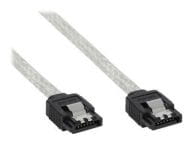  InLine Kabel SATA 6Gb/s okragly, oplywowy, z zatrzaskami, Pelēks 0.5m (27305R) kabelis datoram