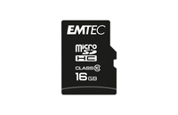 EMTEC MicroSD Card  16GB SDHC CL.10 inkl. Adapter atmiņas karte