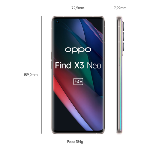 Oppo Find X3 Neo - 6.55 - 256GB / 5G DualSim silver - Android Mobilais Telefons