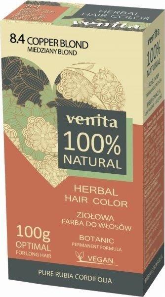 Venita VENITA_Herbal Hair Color ziolowa farba do wlosow 8.4 Miedziany Blond 5902101519731 (5902101519731)