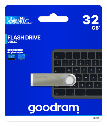 GOODRAM UUN2 32GB       Silver USB2.0 USB Flash atmiņa