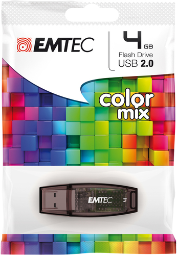 USB-Stick 4  GB EMTEC C410  USB 2.0 red Color Mix USB Flash atmiņa