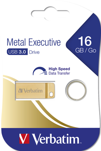 Verbatim Metal Executive gold 16GB, USB 3.0 (99104) USB Flash atmiņa