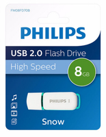 Philips USB 2.0              8GB Snow Edition Green USB Flash atmiņa