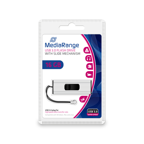 USB-Stick 16GB MediaRange USB 3.0 SuperSpeed USB Flash atmiņa