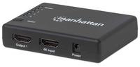 Manhattan 207706 Rozdzielacz Splitter HDMI 1x4, 4K 30Hz, UHD, 3D komutators