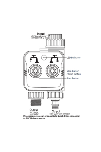 Woox Electronic Smart WiFi Water Valve, Zigbee