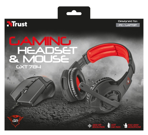 Trust GXT 784 Gaming Headset & Mouse austiņas
