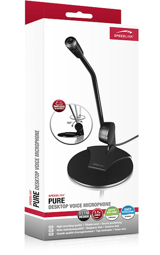 Speedlink PURE Desktop Voice Micro. black austiņas