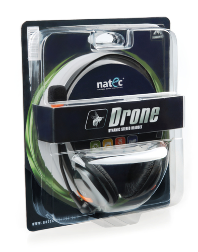 Natec Drone Headphones + Microphone, 2 x Mini Jack 3,5mm austiņas