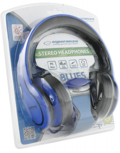 ESPERANZA Audio Stereo Headphones with volume control EH136B | 3m austiņas