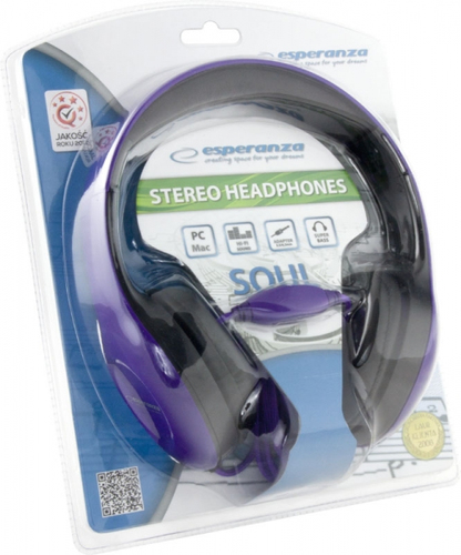 ESPERANZA Audio Stereo Headphones with volume control EH138V | 3m austiņas