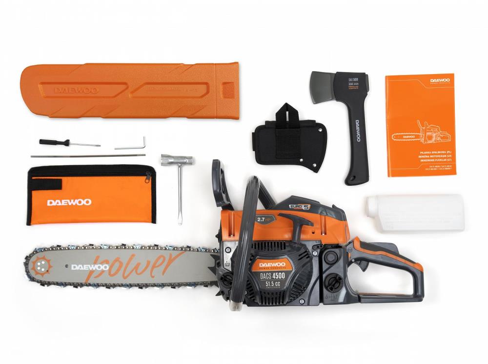 PETROL CHAINSAW 51.5CM 2.7HP/DACS 4500 DAEWOO Elektriskais zāģis