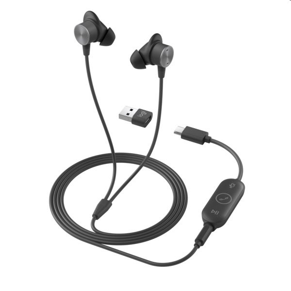 LOGI Zone Wired Earbuds Teams - Graphite austiņas