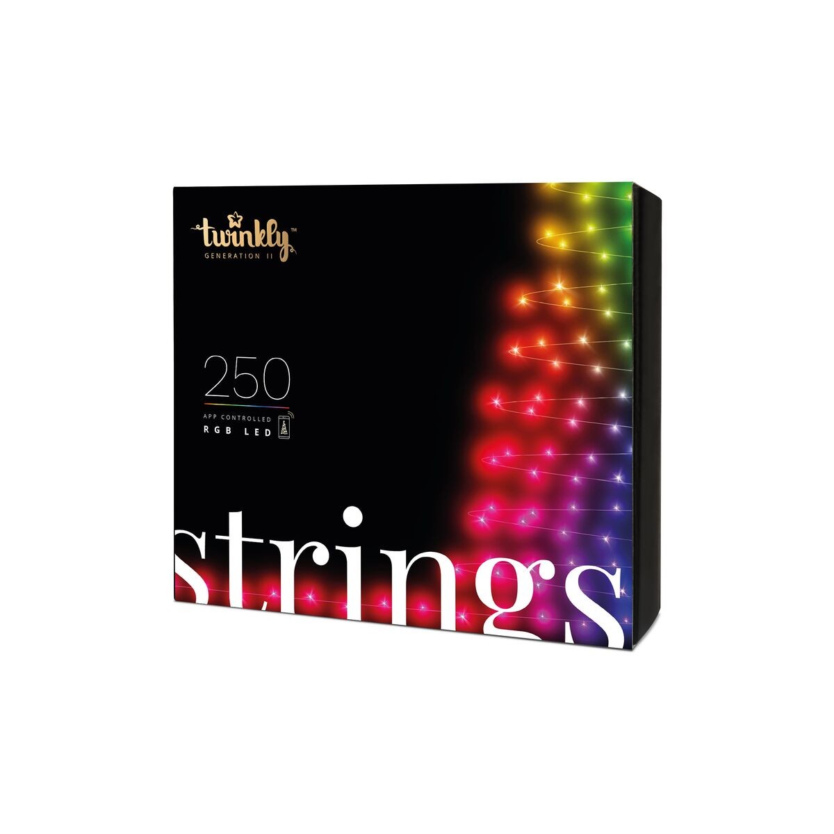 TWINKLY Strings 250 (TWS250STP-BEU) Smart Christmas tree lights 250 LED RGB 20 m Ziemassvētku lampiņas