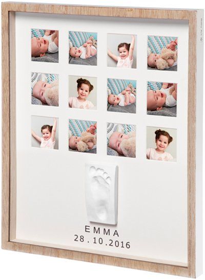 Baby Art First Year Print Frame komplekts mazuļa pēdiņu / rociņu nospieduma izveidošanai, wooden 3601094800 aksesuāri bērniem