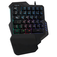 LogiLink Einhand-Gaming Tastatur, beleuchtet, schwarz klaviatūra