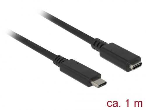 USB 3.1 Extension cable 3.1 1m black adapteris