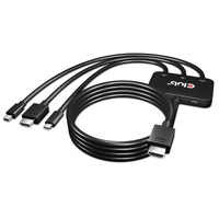 Club3D Adapter USB-C/HDMI/Mini-DP > HDMI aktiv   St/St/St/St retail adapteris