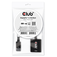 CLUB3D DisplayPort Trademark  to VGA Black Active Adapter M/F adapteris