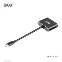 CLUB3D MST hub USB3.2 Gen2 Type-C(DP Alt-Mode) to DisplayPort + HDMI 4K60Hz M/F adapteris