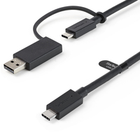 1m USB-C Kabel mit USB-A Adapter Dongle - Hybrid 2-in-1 USB-C Kabel mit USB-A... adapteris