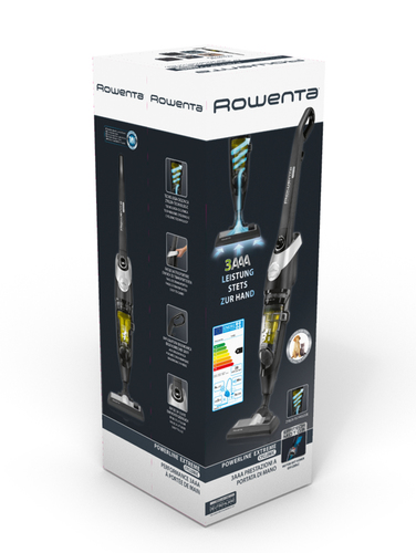 Rowenta Powerline Extreme Cyclonic RH8155WA schwarz und silber / gelb Putekļu sūcējs