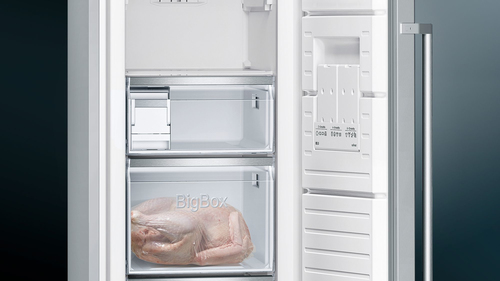 Siemens freezer GS36NAIEP iQ500 E silver Horizontālā saldētava