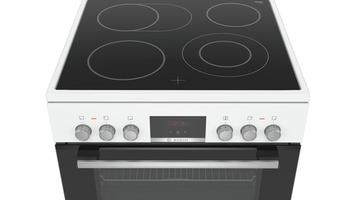 Bosch free-standing cooker HKR39C220 A white Cepeškrāsns