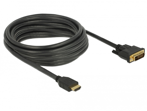 DELOCK Kabel HDMI > DVI 24+1 bidirektional  5.00m schwarz kabelis, vads