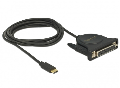 62980 Kabelschnittstellen-/adapter USB Type C Parallel Schwarz (62980) kabelis, vads