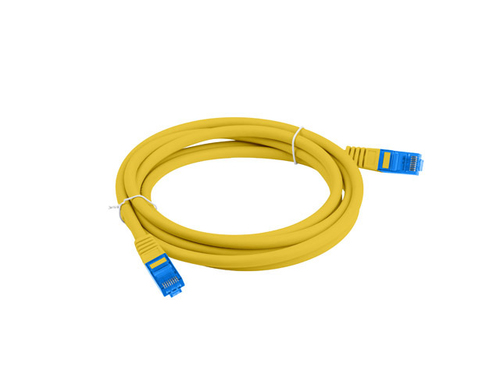 LANBERG patchcord cat.6A FTP 0.5m yellow kabelis, vads